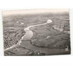 LIBOURNE: l'isle s'y jette dans la dordogne vue aérienne 10x15 - très bon état