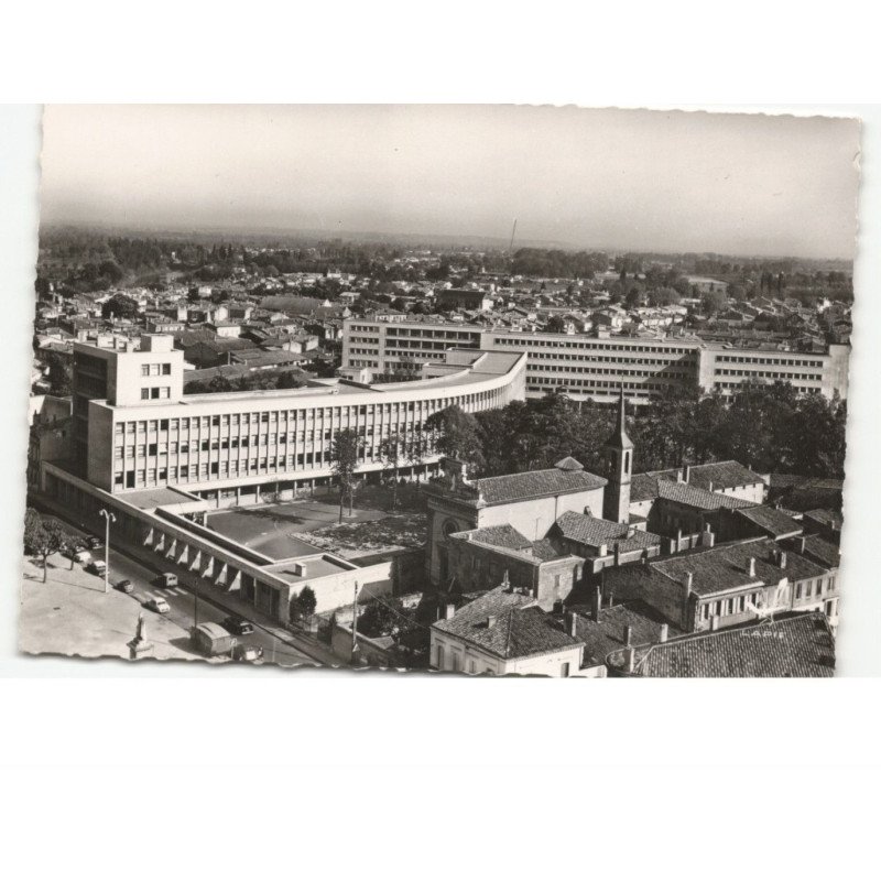 LIBOURNE: lycée national vue aérienne 10x15 - très bon état