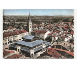 MONSEGUR: vue d'ensemble vue aérienne 10x15 - très bon état