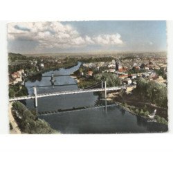 SAINTE-FOY-la-GRANDE: nouveau pont sur la dordogne vue aérienne 10x15 - très bon état