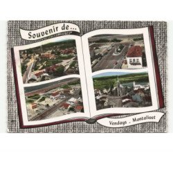 VENDAYS-MONTALIVET: souvenir, 4 vues vue aérienne 10x15 - très bon état
