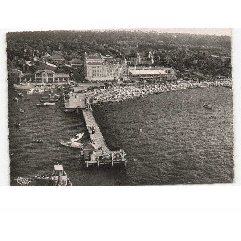 ARCACHON: la plage vue aérienne 10x15 - très bon état
