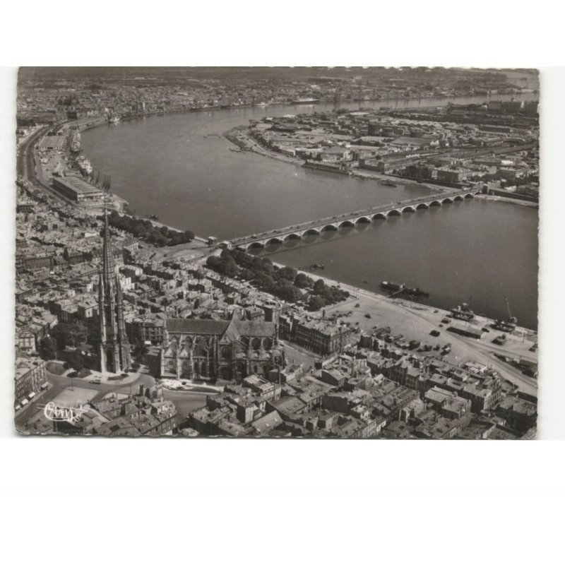 BORDEAUX: quartier saint-michel vue aérienne 10x15 - très bon état