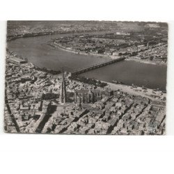 BORDEAUX: quartier saint-michel et le pont de la pierre vue aérienne 10x15 - très bon état