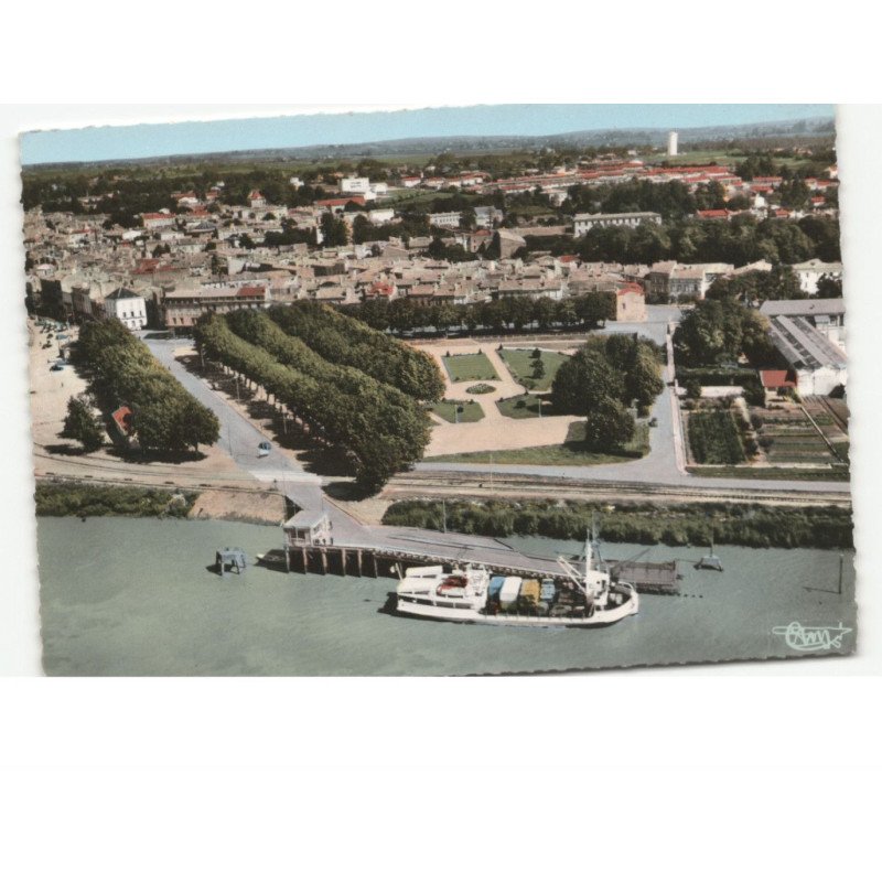 BLAYE: le bac "les deux rives" vue aérienne 10x15 - très bon état