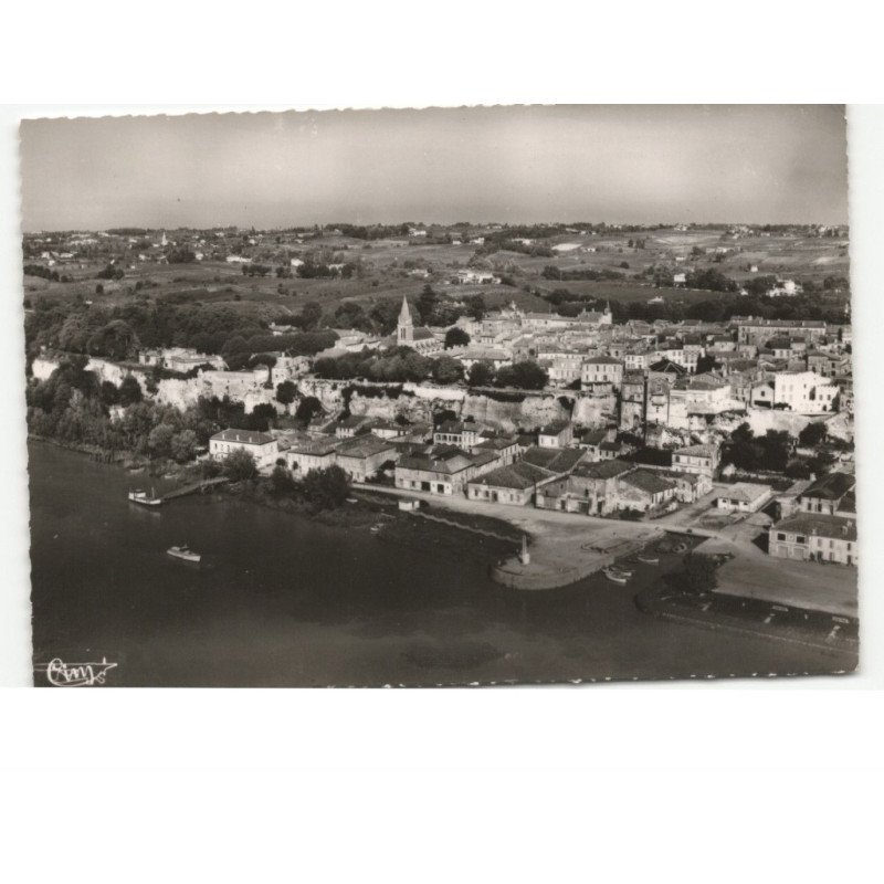 BOURG-sur-GIRONDE: vue panoramique vue aérienne 10x15 - très bon état