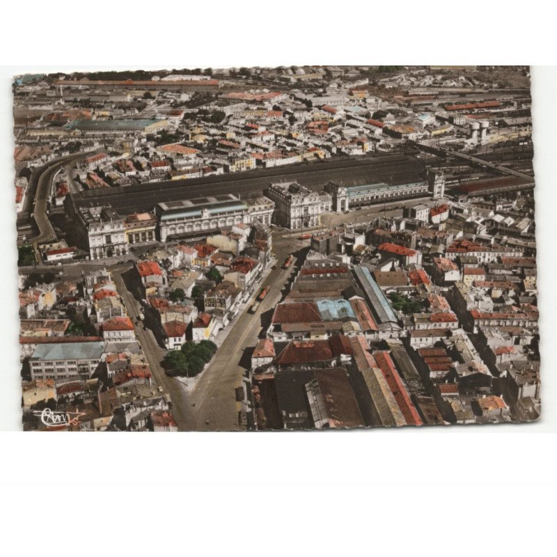BORDEAUX: gare saint-jean vue aérienne 10x15 - très bon état