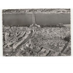 BORDEAUX: le pont de pierre et cours victor-hugo vue aérienne 10x15 - très bon état
