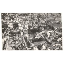 GIVRY: la halle et l'église vue aérienne 10X15 - très bon état