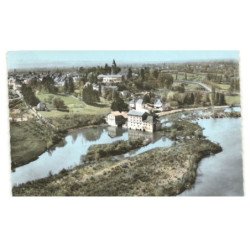 CUISERY: moulin cochard et la seille vue aérienne 10X15 - très bon état