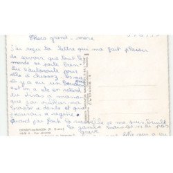 CHISSEY-les-MACON: entrée du pays et colonie de vacances vue aérienne 10X15 - très bon état