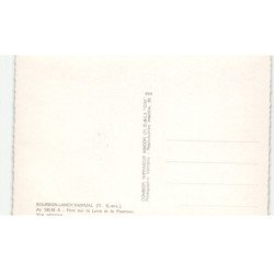 BOURBON-LANCY THERMAL: pont sur la loire et le fourneau vue aérienne 10X15 - très bon état