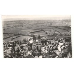 BOURBON-LANCY-THERMAL: un coin de la ville, vue sur bel-air vue aérienne 10X15 - très bon état