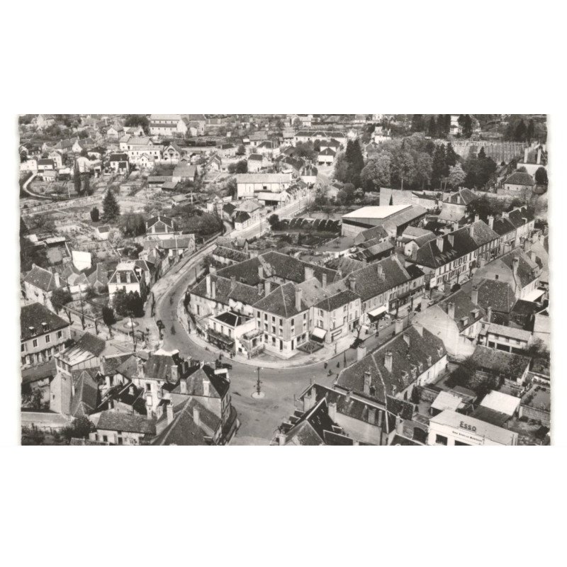 BOURBON-LANCY: le centre de la ville vue aérienne 10X15 - très bon état