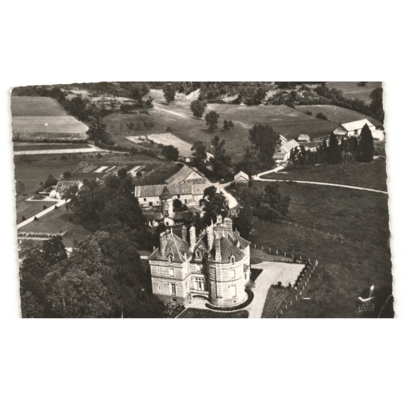 LUCENAY-L'EVEQUE: le château de visigneux vue aérienne 10X15 - très bon état