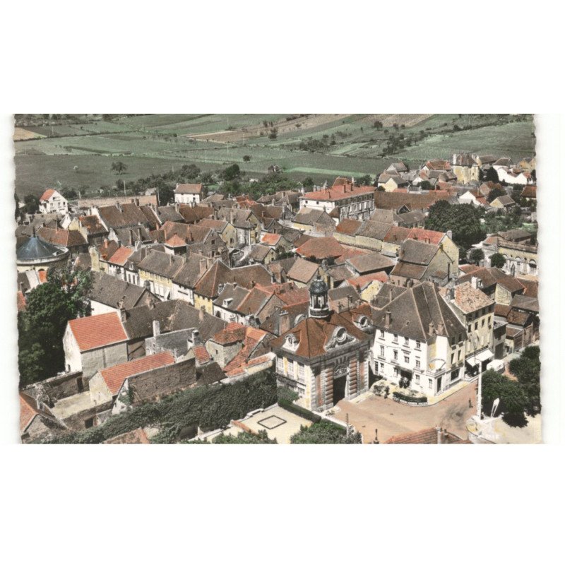 GIVRY: porte de l'hôtel de ville vue aérienne 10X15 - très bon état