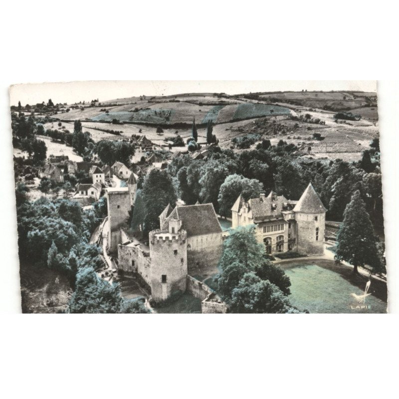 COUCHES: "bourgogne" le château de marguerite de bourgogne vue aérienne 10X15 - très bon état