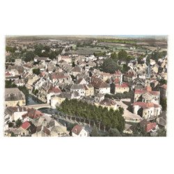 CHAROLLES: vue générale, le pont sur l'arconce vue aérienne 10X15 - très bon état