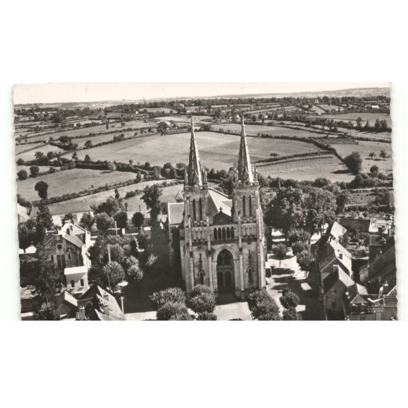 BOURBON-LANCY: l'église aérienne 10X15 - état