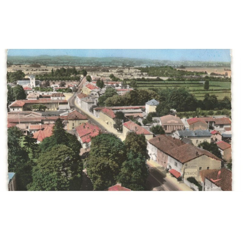 CRECHES-sur-SAONE: vue générale vue aérienne 10X15 - très bon état