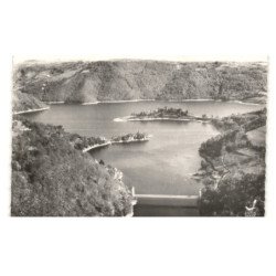 BARRAGE DE SARRANS: le pont de la dévèze et presque'ile de laussac vue aérienne 10X15 - très bon état