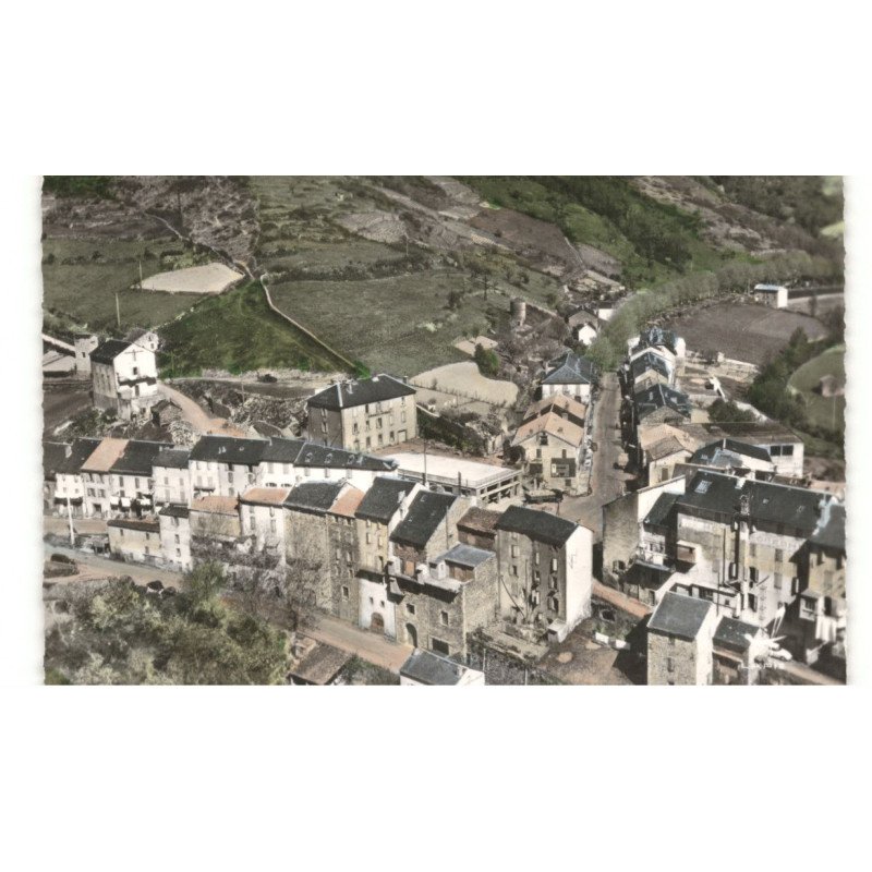 SAINT-SERNIN-sur-RANCE: place du fort et avenue de saint-affrique vue aérienne 10X15 - très bon état