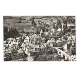SAINT-GENIEZ-D'OLT: la rue de la rivière vue aérienne 10X15 - très bon état