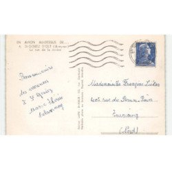 SAINT-GENIEZ-D'OLT: la rue de la rivière vue aérienne 10X15 - très bon état
