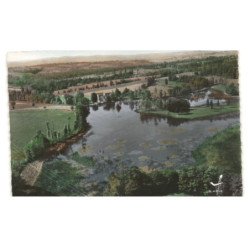 PRIVEZAC: l'étang vue aérienne 10X15 - très bon état