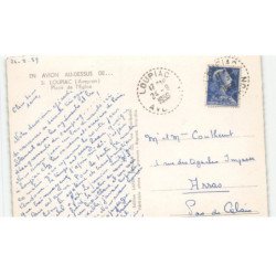 LOUPIAC: place de l'église vue aérienne 10X15 - très bon état