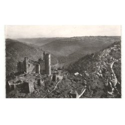 NAJAC: château en ruine vue aérienne 10X15 - très bon état