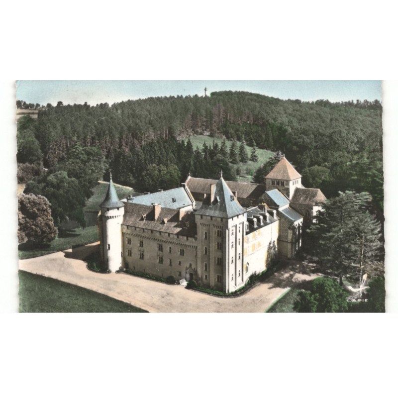 AVEYRON: "martiel" château de loc-dieu, ancienne abbaye vue aérienne 10X15 - très bon état