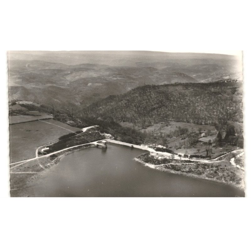 LE TRUEL: barrage de saint-amants vue aérienne 10x15 - très bon état