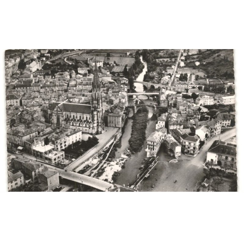 SAINT-AFFRIQUE: vallée de la sorgue et les 4 ponts vue aérienne 10x15 - état