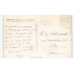ENTRAYGUES: le lot et la truyère vue aérienne 10x15 - très bon état (timbre arraché)