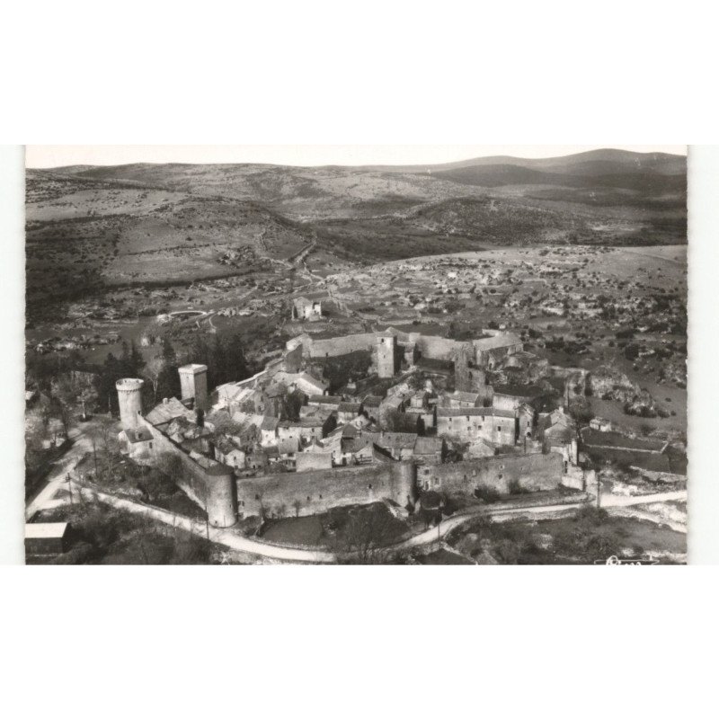 LA COUVERTOIRADE: vue prise du sud-ouest ancienne commanderie des templiers XIIIe vue aérienne 10x15 - très bon état