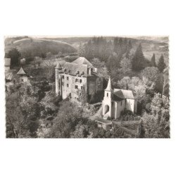 AVEYRON: château de gironde et la chapelle vue aérienne 10x15 - très bon état