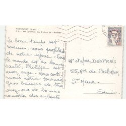 GUEUGNON: vue générale des 2 rives de l'arroux vue aérienne 10X15 - très bon état