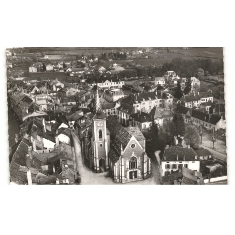 LOUHANS: vue générale, l'église vue aérienne 10X15 - très bon état