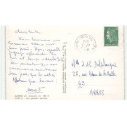 AUBRAC: vue générale au fond, la colonie de vacances la résidence vue aérienne 10x15 - très bon état