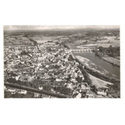 DIGOIN: vue générale, la loire et le pont aqueduc vue aérienne 10X15 - très bon état