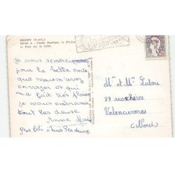 DIGOIN: cercle nautique, la piscine et pont sur la loire vue aérienne 10X15 - état