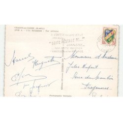 CHALON-sur-SAONE: l'ile saint-laurent vue aérienne 10X15 - très bon état
