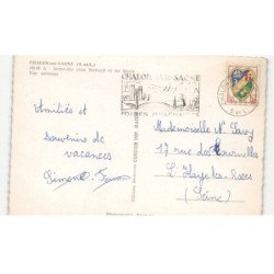 CHALON-sur-SAONE: immeuble jean richard et les quais vue aérienne 10X15 - très bon état
