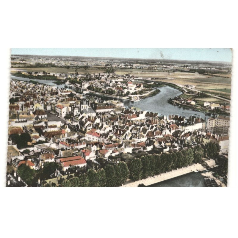 CHALON-sur-SAONE: vue générale vue aérienne 10X15 - très bon état