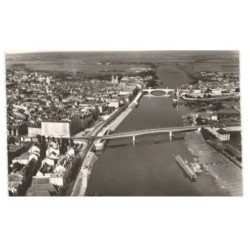 CHALON-sur-SAONE: les ponts sur la saône vue aérienne 10X15 - très bon état