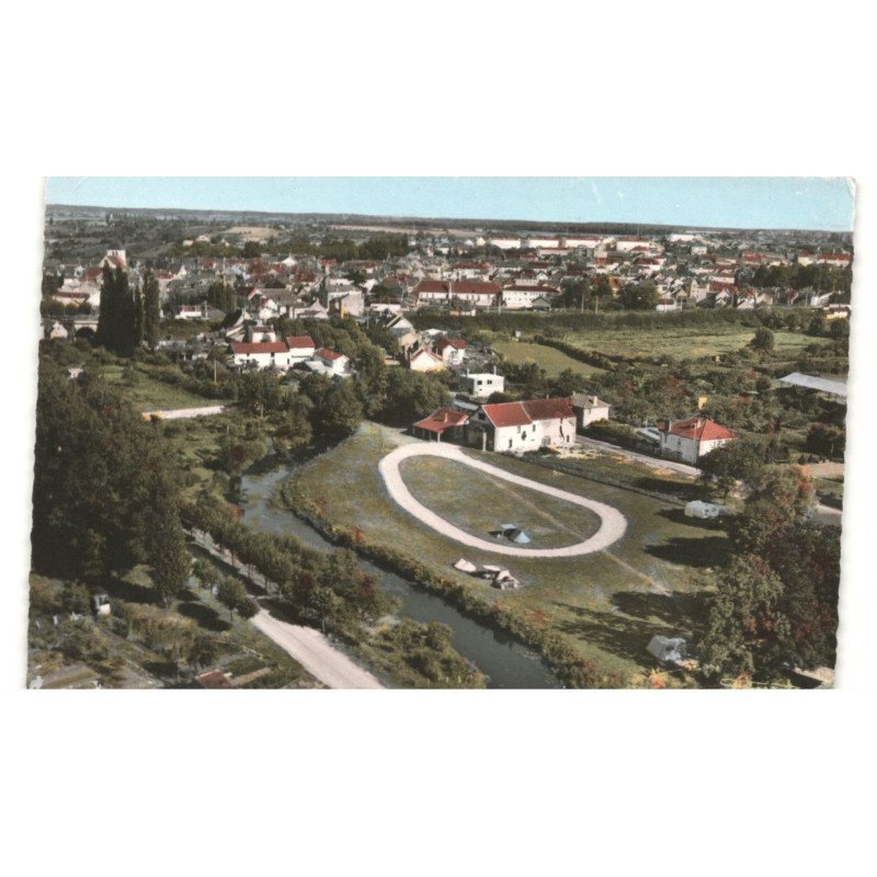 CHAGNY: vue générale, au 1er plan, terrain de camping vue aérienne 10X15 - très bon état