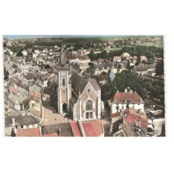 LOUHANS: l'église saint-pierre vue aérienne 10X15 - très bon état