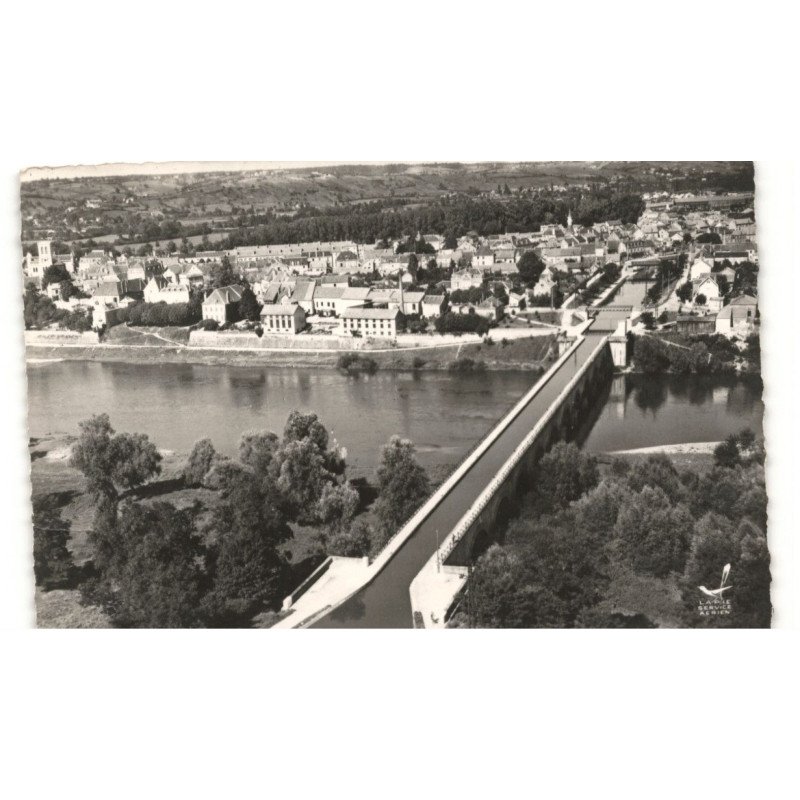 DIGOIN: le pont aqueduc sur le loire vue aérienne 10X15 - très bon état