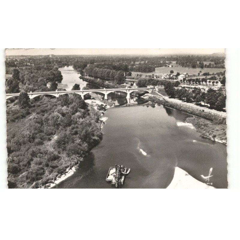 DIGOIN: le pont de l'allier vue aérienne 10X15 - très bon état
